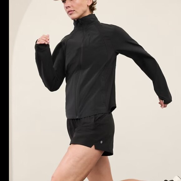Athleta Run With It Jacket Small Tall Black NWOT - Picture 1 of 11